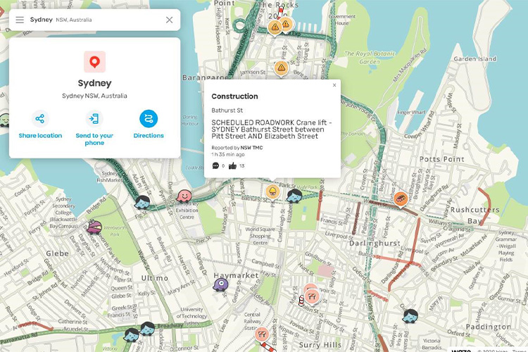 Importing real time roads and traffic data into Waze